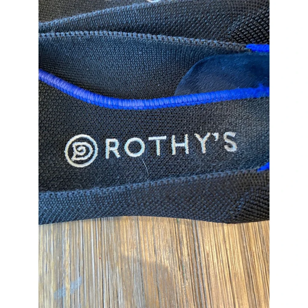 Rothy's The Daily Flat Mesh Washable Black size 7 Ballet Slip On‎